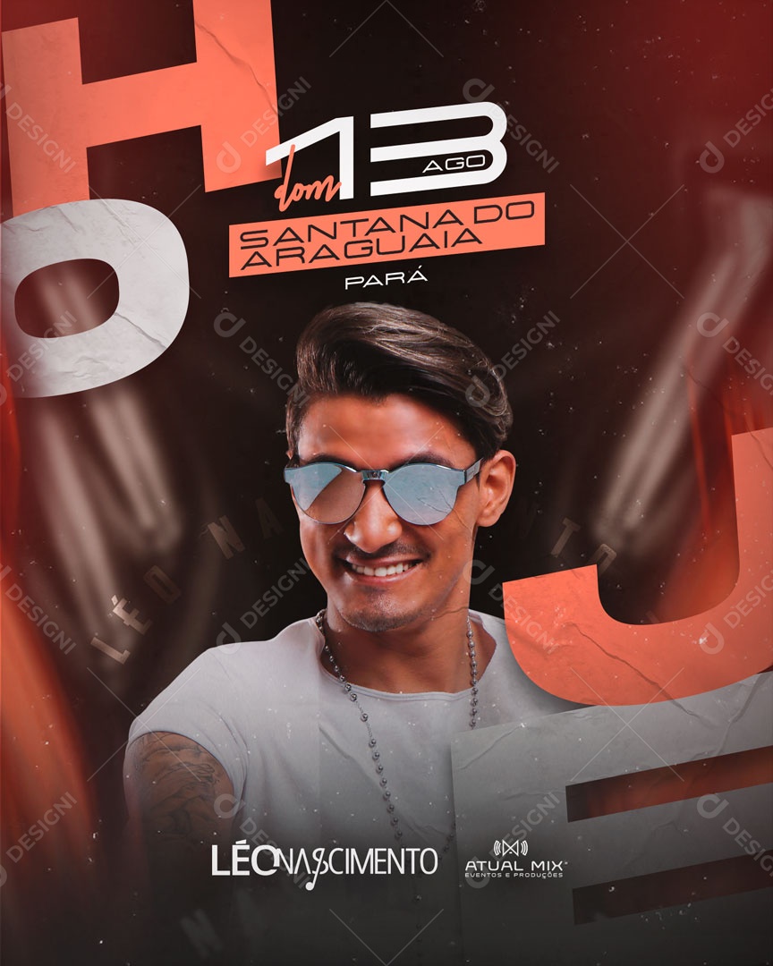 Flyer Feed Santana Do Araguaia Pará Léo Nascimento Social Media PSD Editável