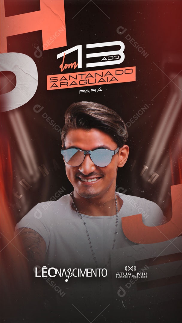 Flyer Story Santana Do Araguaia Pará Léo Nascimento Social Media PSD Editável