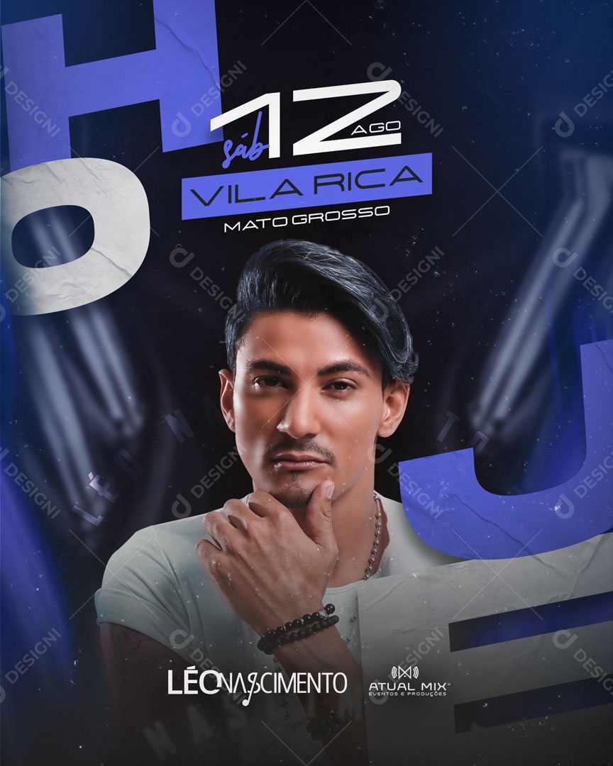 Social Media Flyer Feed Vila Rica Léo Nascimento PSD Editável