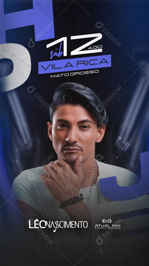 Social Media Flyer Story Vila Rica Léo Nascimento PSD Editável