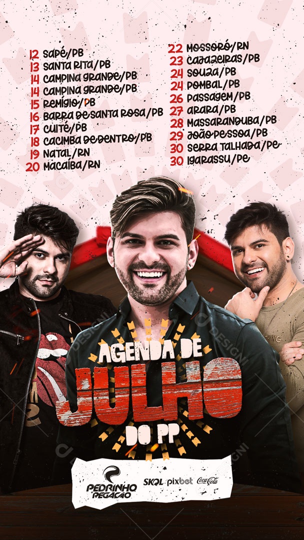 Social Media Flyer Story Agenda De Julho Do PP PSD Editável