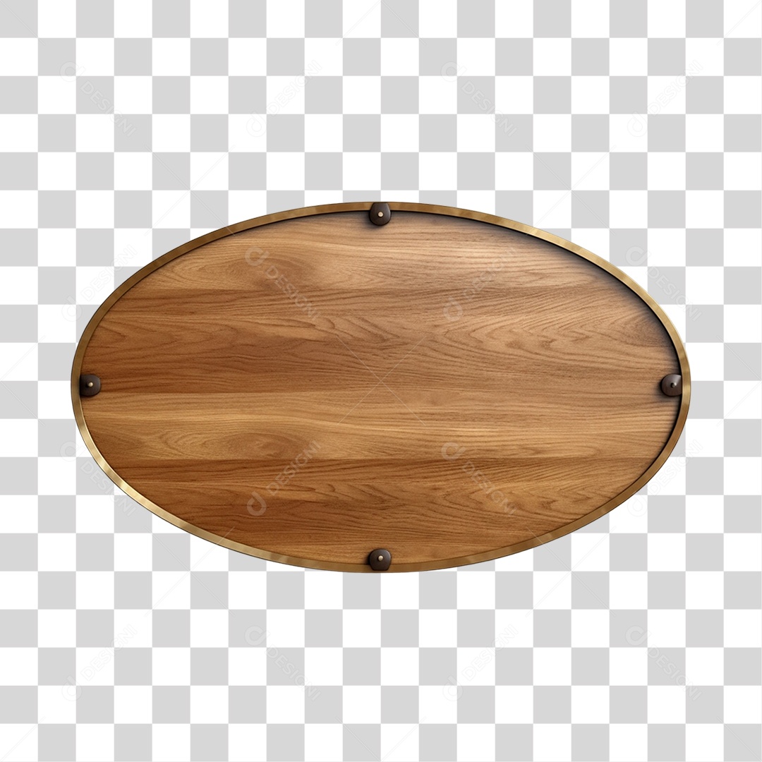 Placa de Madeira PNG Transparente