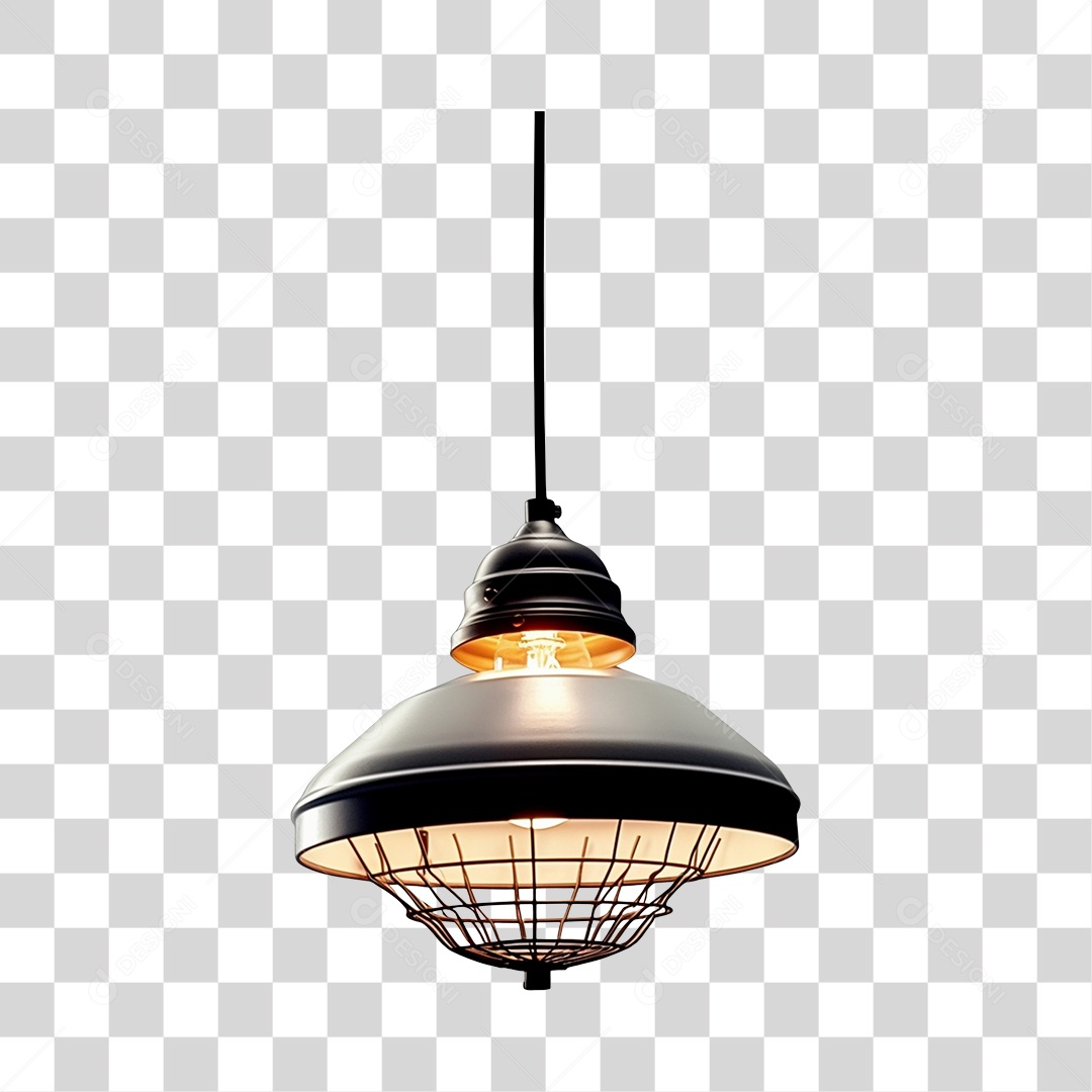 Elemento 3D Lustre Aceso PNG Transparente