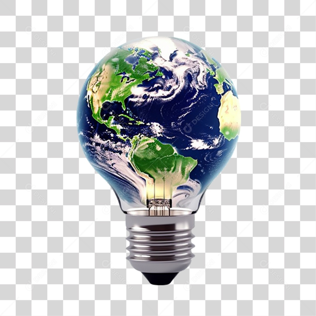 Lâmpadas com Desenho do Planeta Dentro PNG Transparente