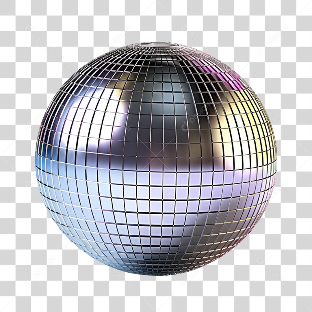 Elemento 3D Para Composição Bola de Metal PNG Transparente