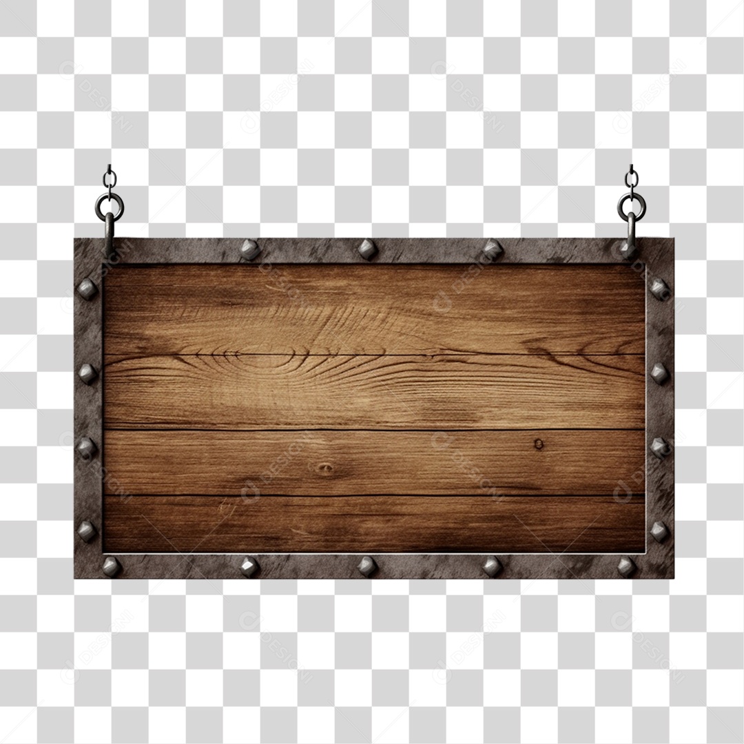 Placa de Madeira PNG Transparente