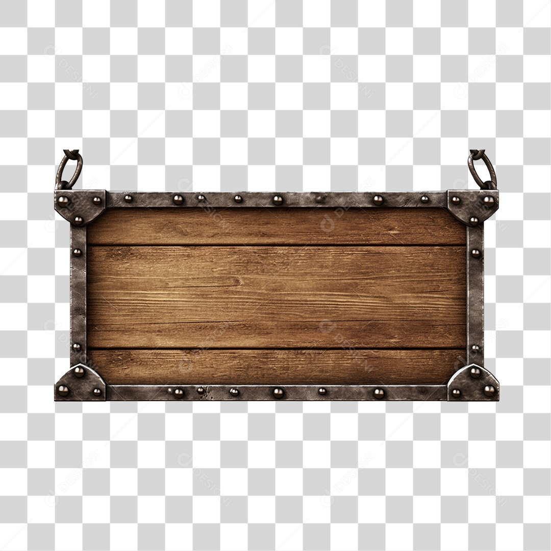 Placa de Madeira PNG Transparente