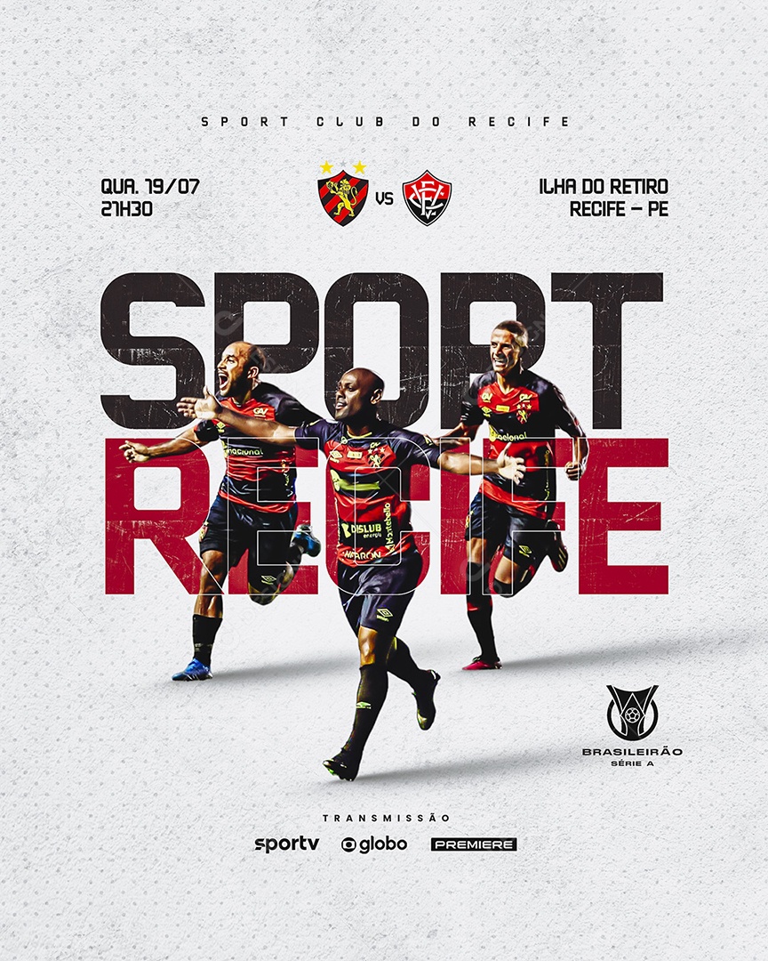 Social Media Futebol Sport Recife Vs Vitória PSD Editável