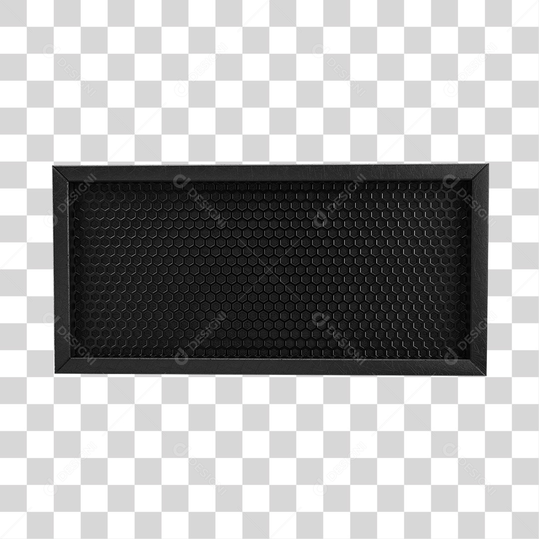 Elemento 3D Placa de Led Preta Para Composição PNG Transparente