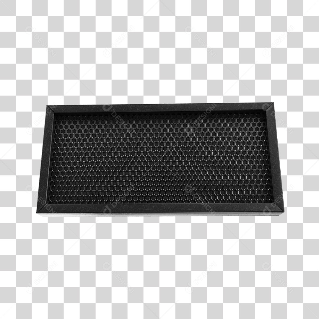 Elemento 3D Placa de Led Preta Para Composição PNG Transparente