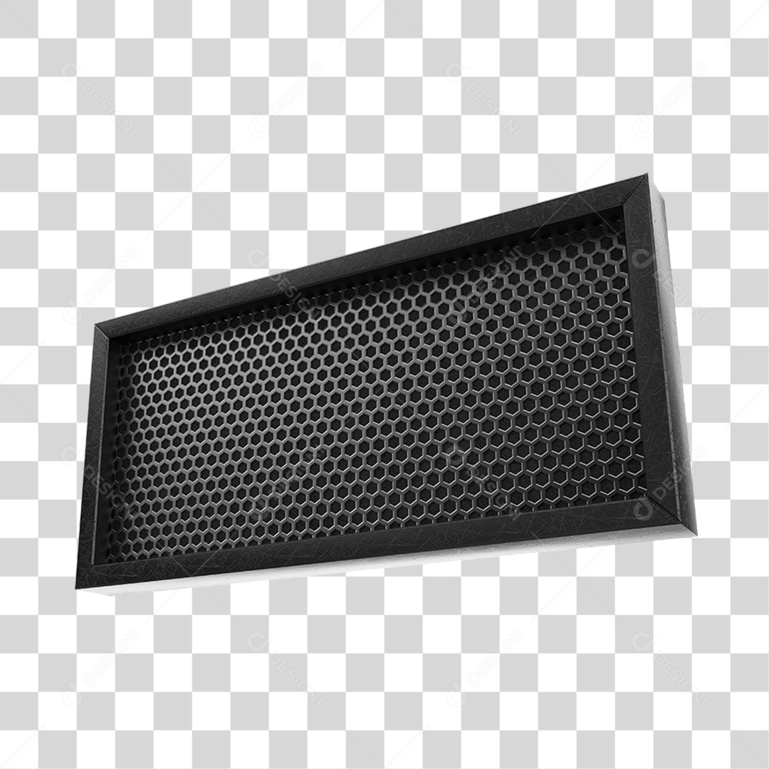 Elemento 3D Placa de Led Preta Para Composição PNG Transparente