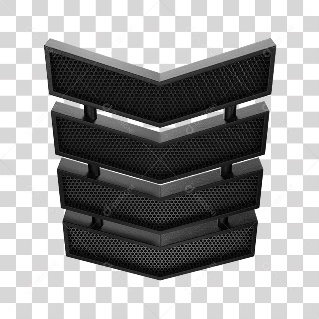 Placa Metálica Luzes Led Acesas PNG Transparente