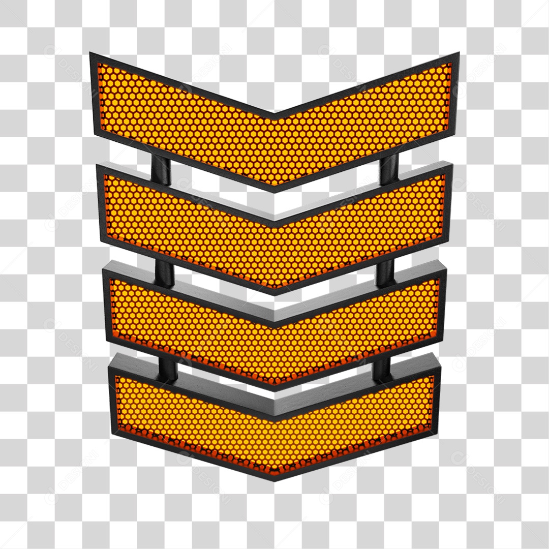 Placa Metálica Luzes Led Acesas PNG Transparente