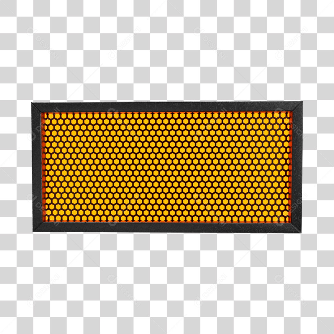 Placa Metálica Luzes Led Acesas PNG Transparente