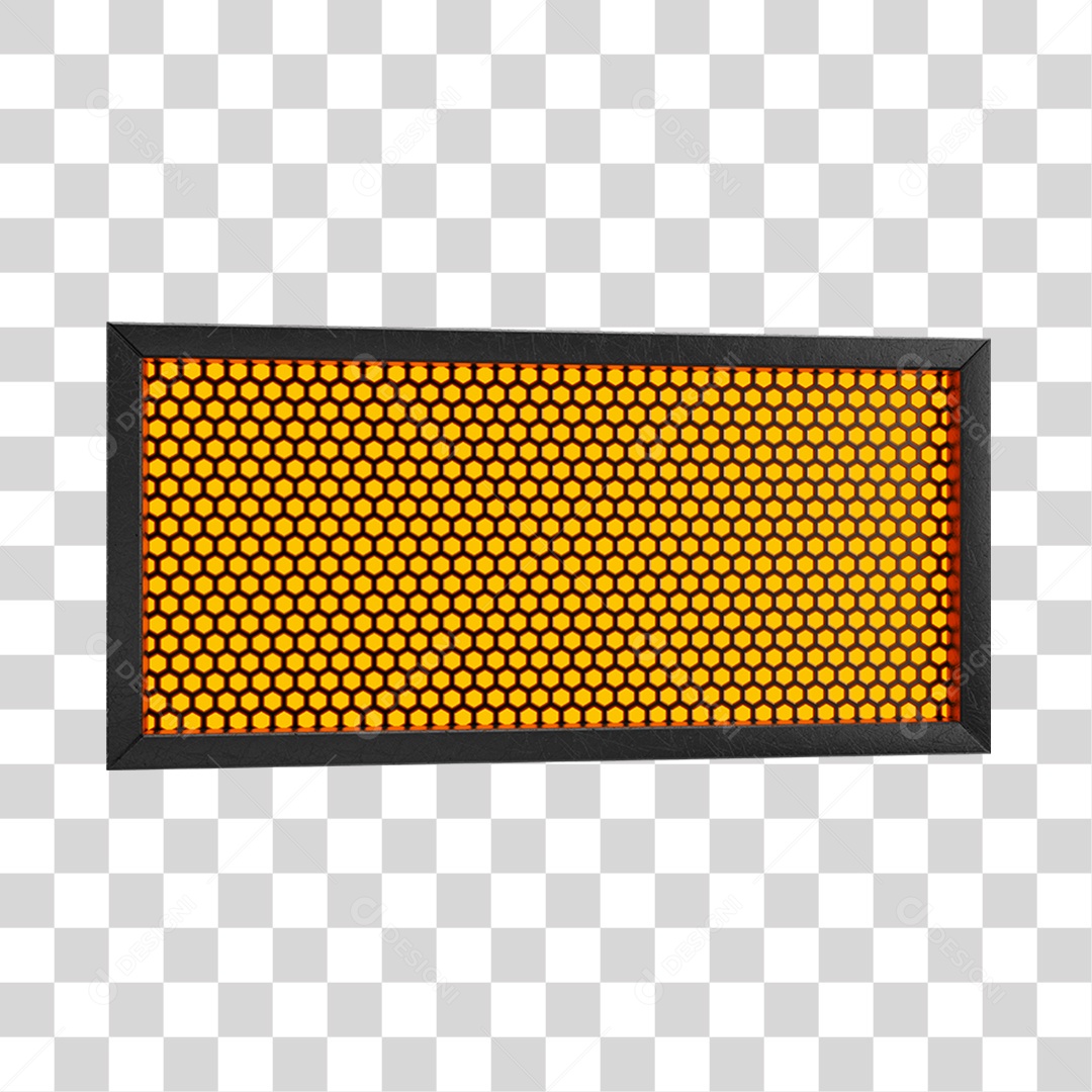 Placa Metálica Luzes Led Acesas PNG Transparente