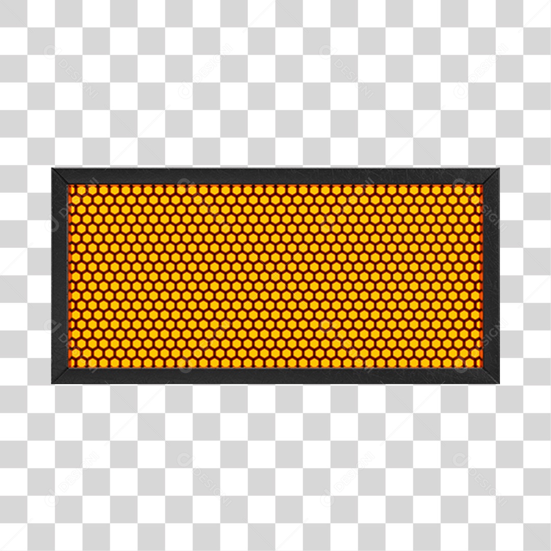 Placa Metálica Luzes Led Acesas PNG Transparente