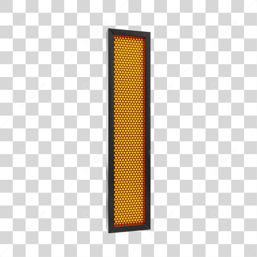 Placa Metálica Luzes Led Acesas PNG Transparente