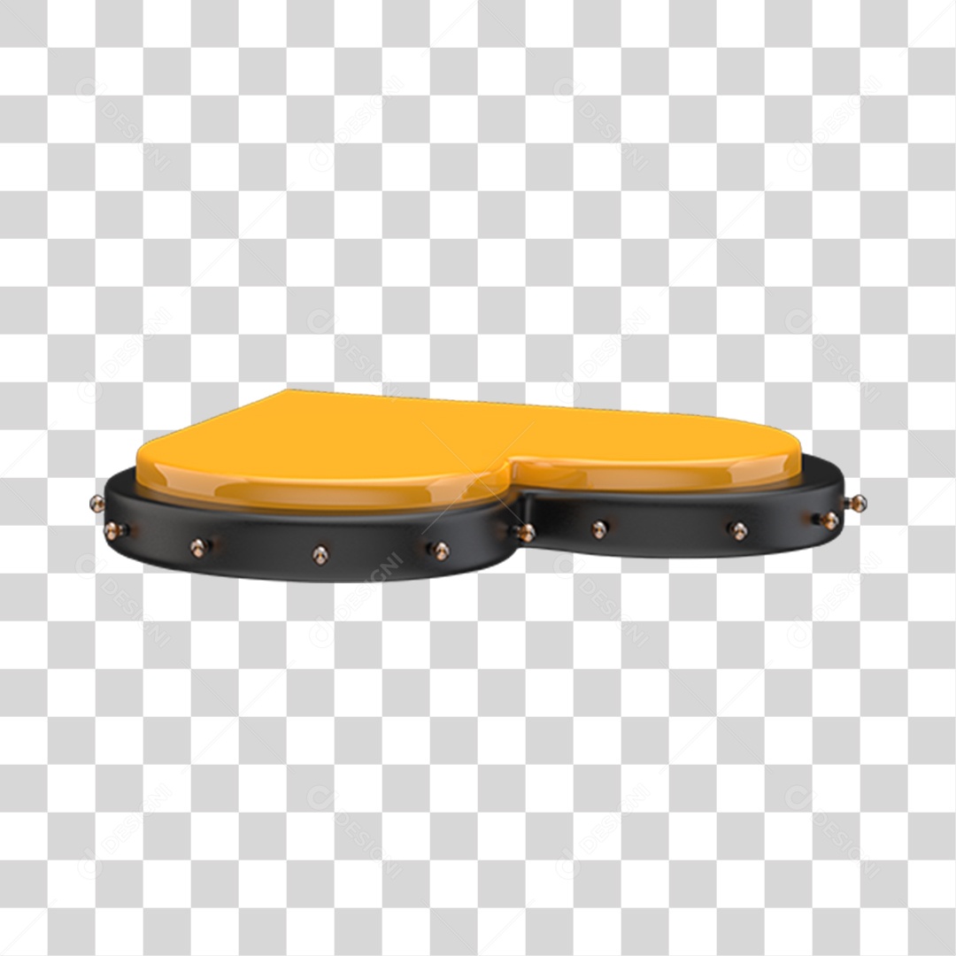 Elemento 3D Coração Para Composição PNG Transparente