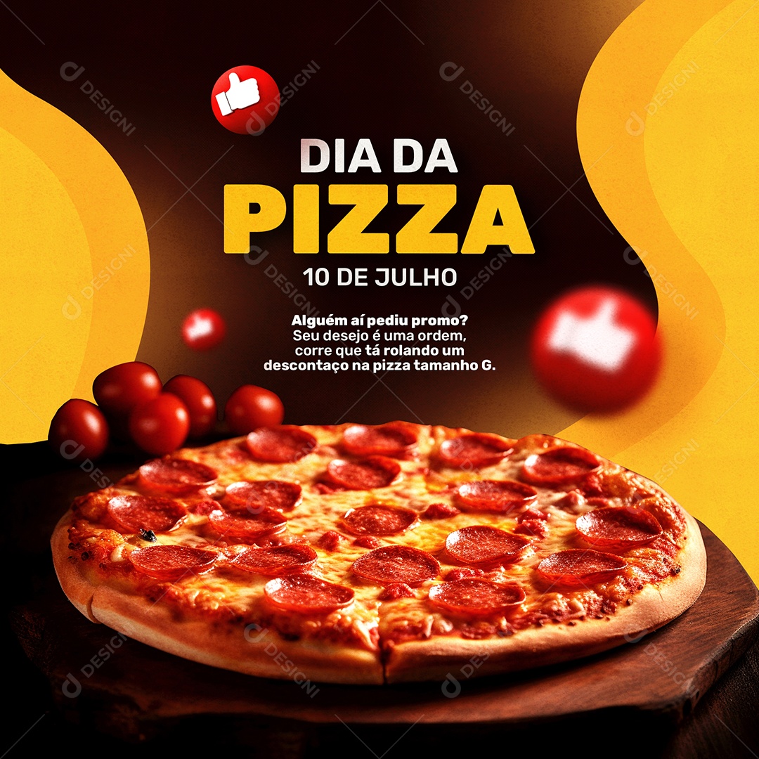 Dia da Pizza Social Media PSD Editável