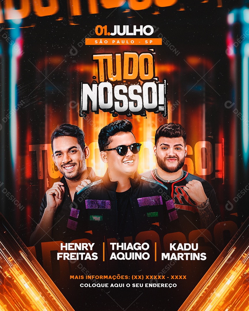 Flyer Tudo Nosso Social Media PSD Editável