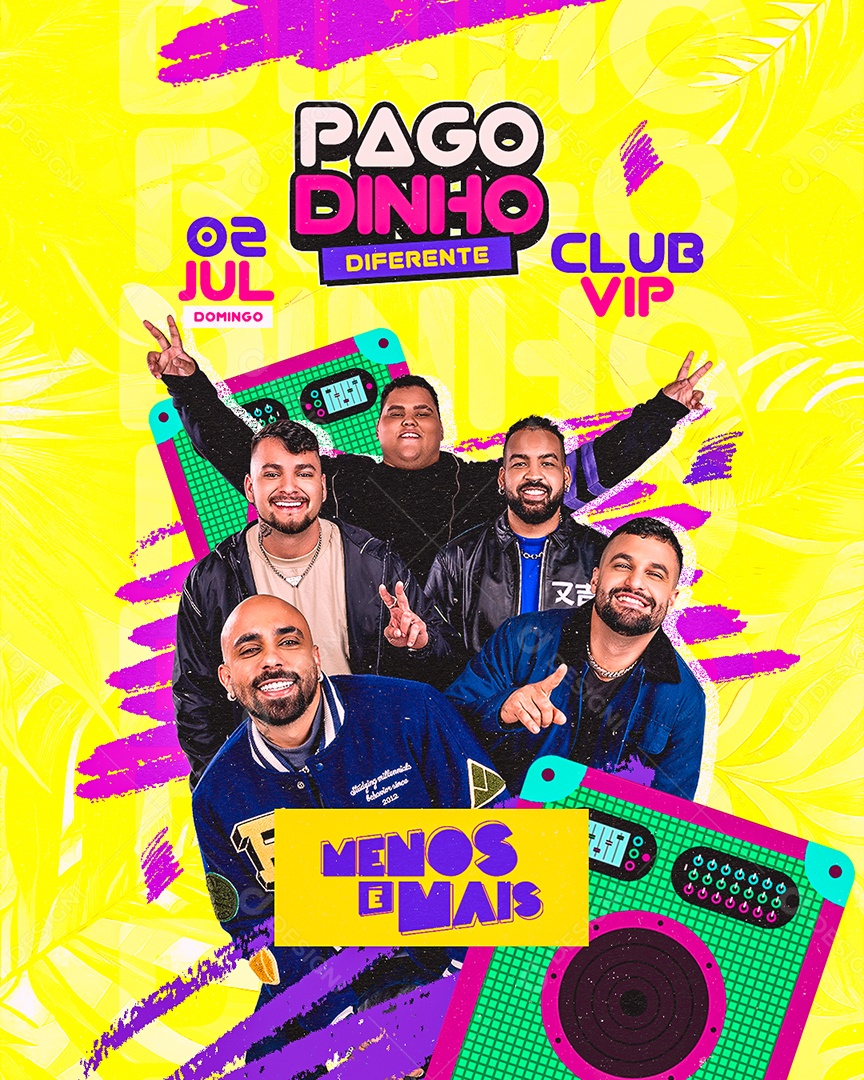 Flyer Menos E Mais Social Media PSD Editável