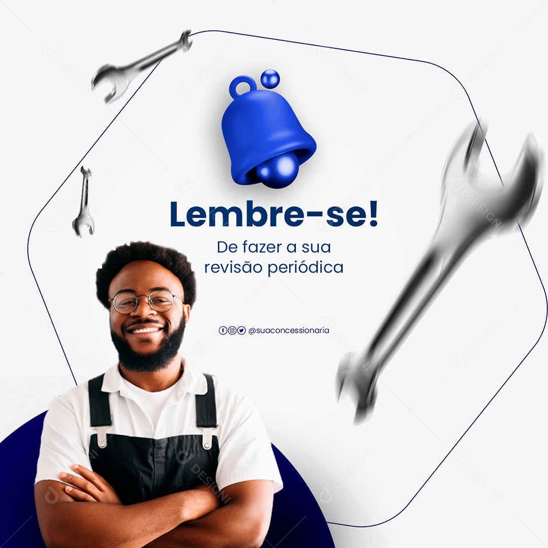Lembre-Se De Fazer A Sua Revisão Periódica Concessionária Caminhões Social Media PSD Editável