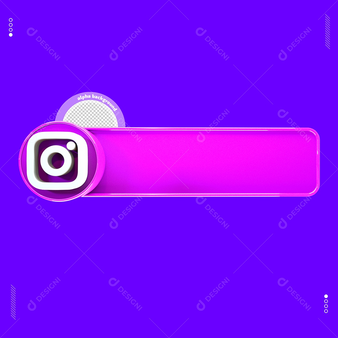 Ícone 3D De Perfil Instagram Roxo Para Composição PSD