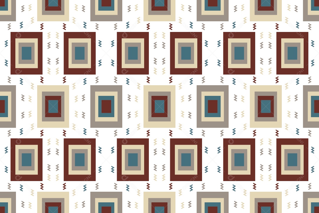 Ornamento Geométrico Abstrato Decorativo Colorido Vetor EPS