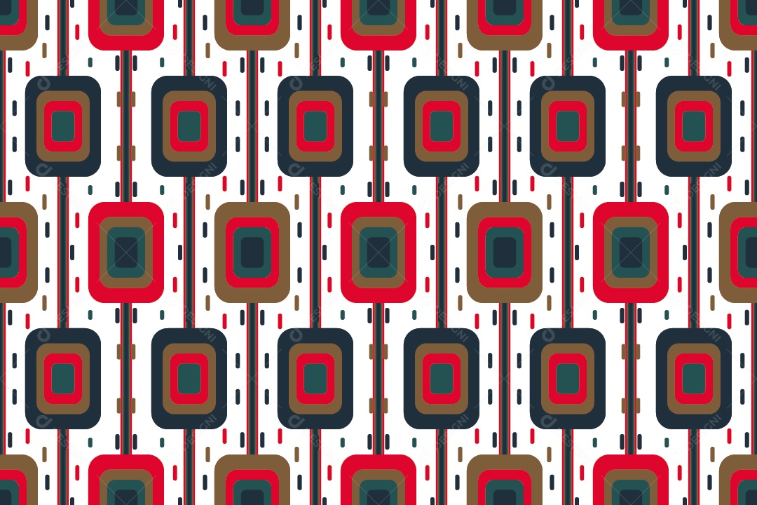 Ornamento Geométrico Abstrato Decorativo Colorido Vetor EPS