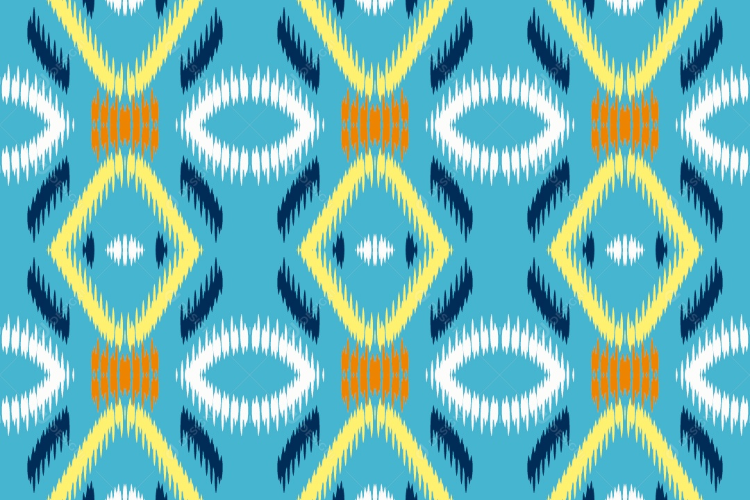 Padrão Tribal Tradicional Estilo Asteca Tapete Azul  Claro Vetor EPS