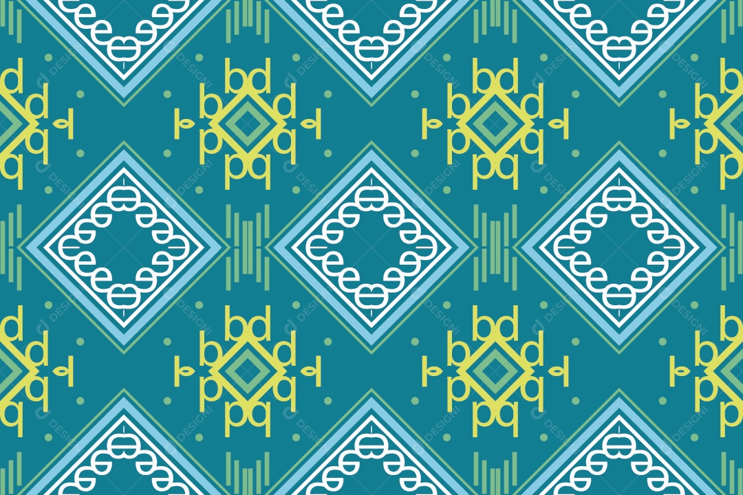 Padrão Tribal Tradicional Estilo Asteca Tapete Azul Vetor EPS