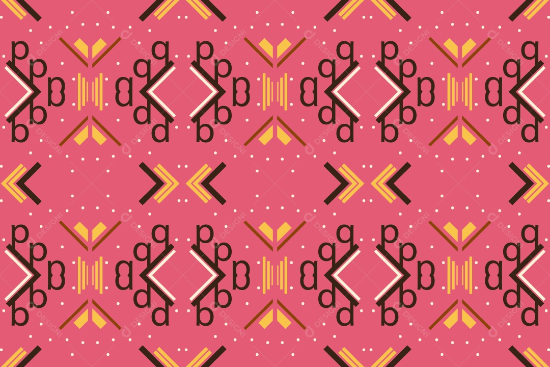 Padrão Tribal Tradicional Estilo Asteca Tapete Rosa Vetor EPS