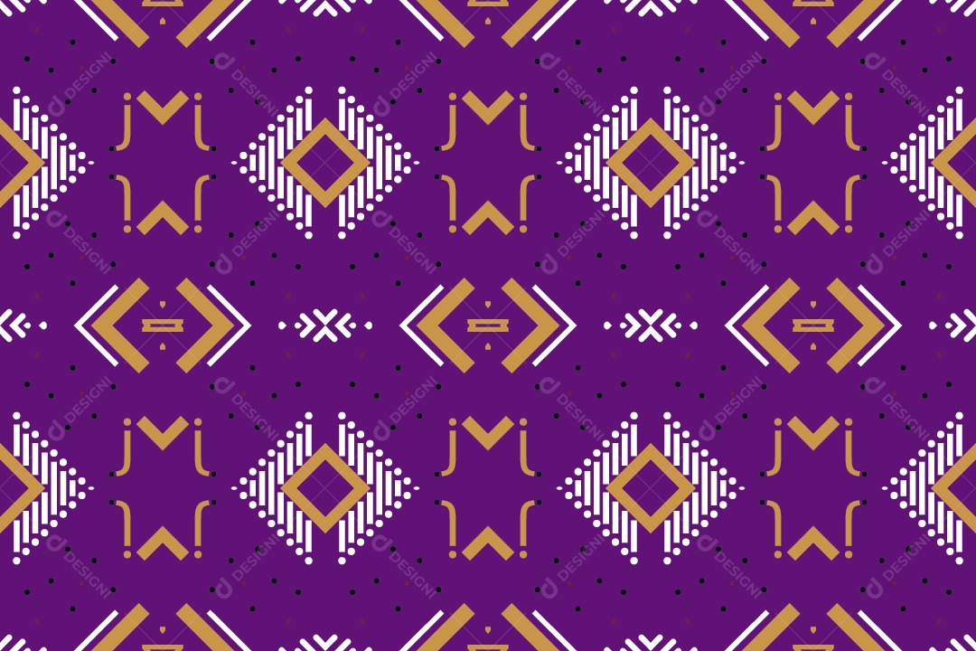 Padrão Tribal Tradicional Estilo Asteca Tapete Roxo Vetor EPS