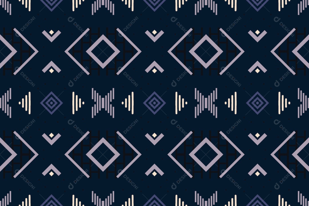 Padrão Tribal Tradicional Estilo Asteca Tapete Azul Vetor EPS