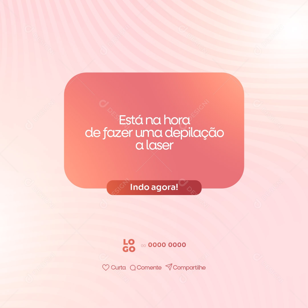 Está Na Hora De Fazer Uma Depilação A Laser Clínica de Estética Social Media PSD Editável