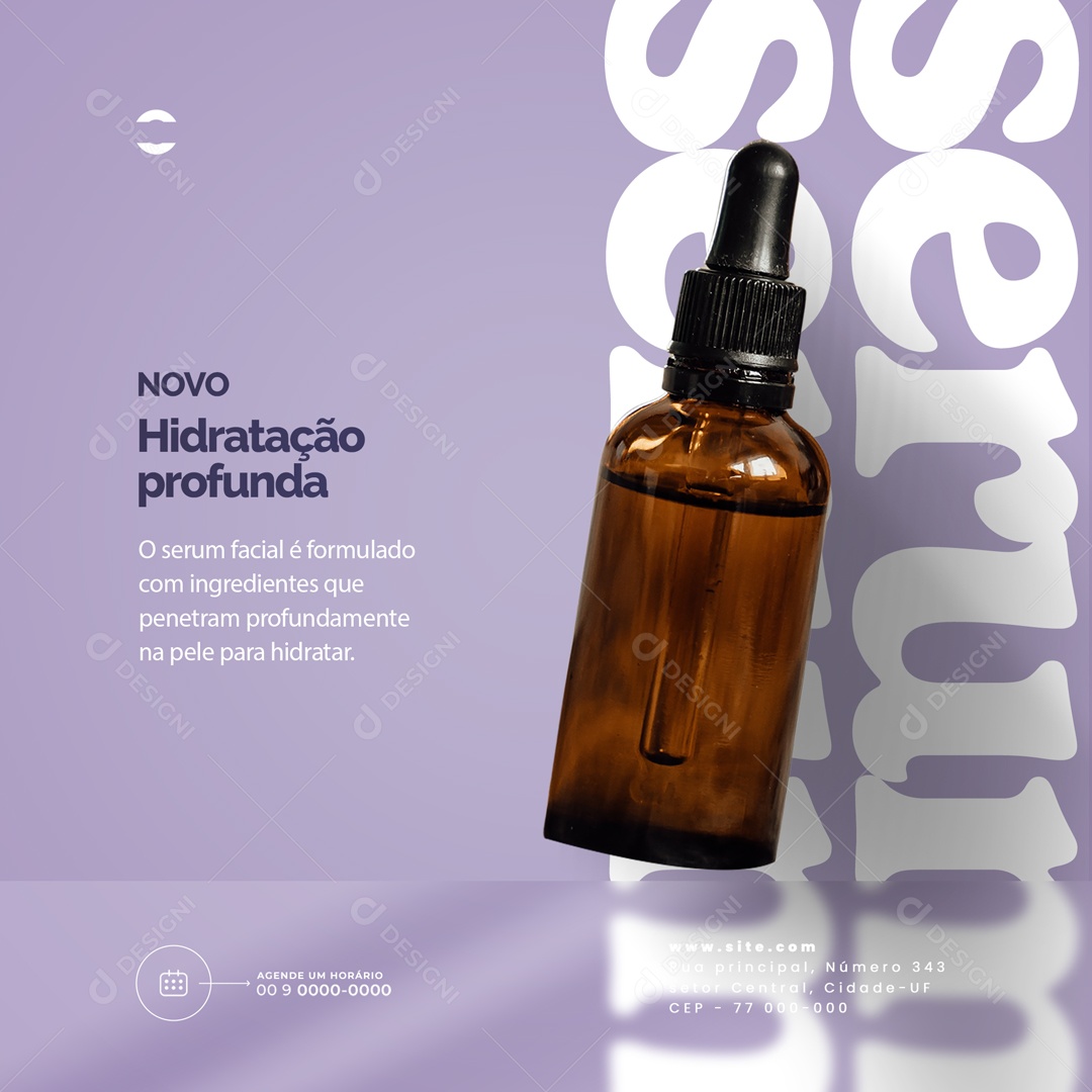 Novo Hidratação Profunda Clínica Estética Social Media PSD Editável