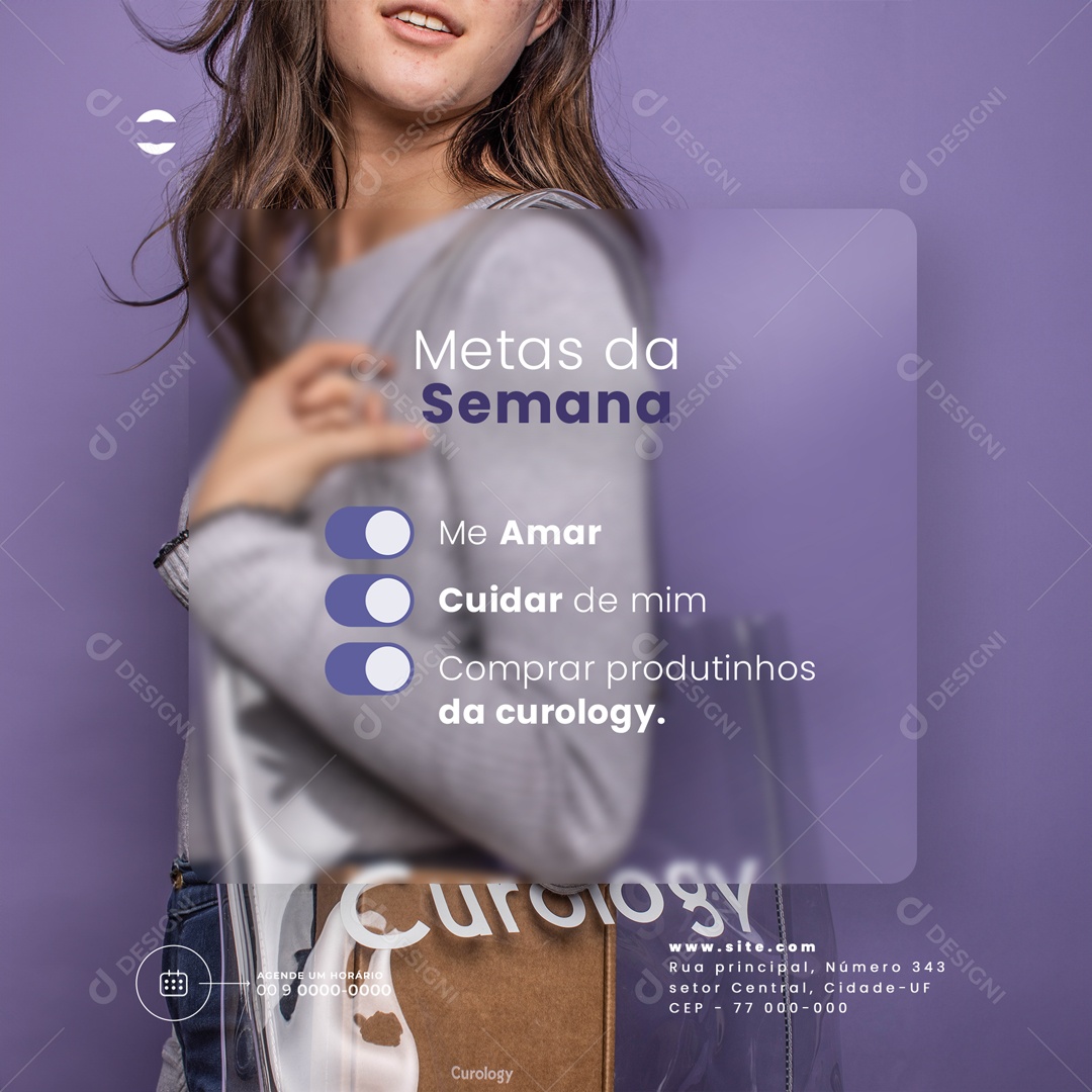 Metas Da Semana Me Amar Clínica Estética Social Media PSD Editável