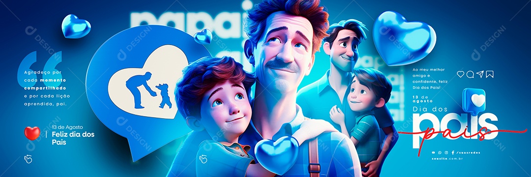 Ao Meu Melhor Amigo E Confidente Feliz Dia Dos Pais Carrossel Social Media PSD Editável