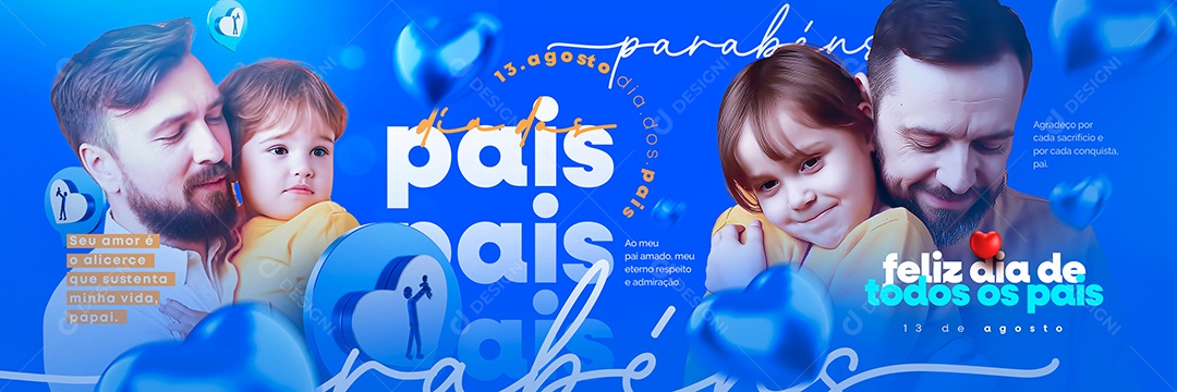 Ao Meu Amado Pai Meu Eterno Respeito E Admiração Dia Dos Pais Carrossel Social Media PSD Editável