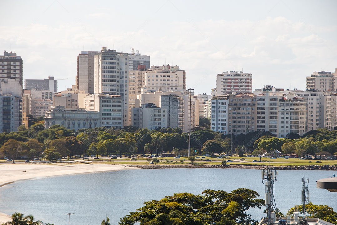 Vista da lagoa rodrigo de freitas no Rio de Janeiro Brasil