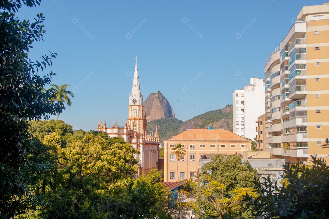 Vista da enseada de Botafogo, no Rio de Janeiro, Brasil.