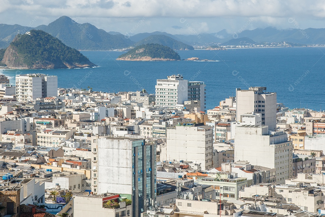 Vista do bairro de Copacabana no Rio de Janeiro Brasil.