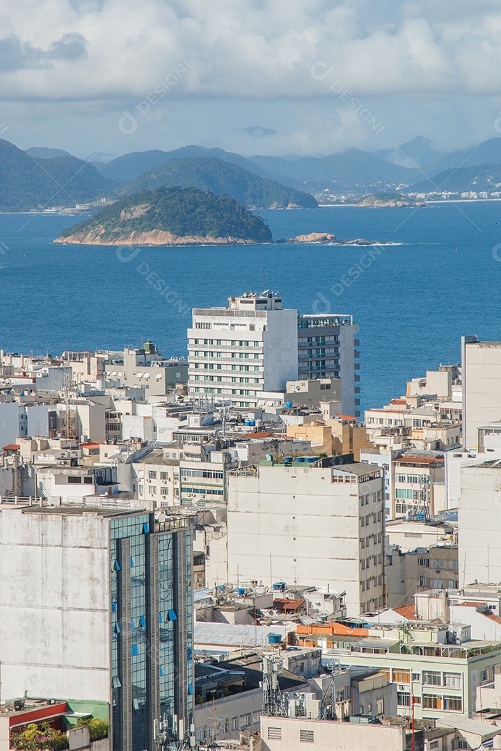 Vista do bairro de Copacabana no Rio de Janeiro Brasil.