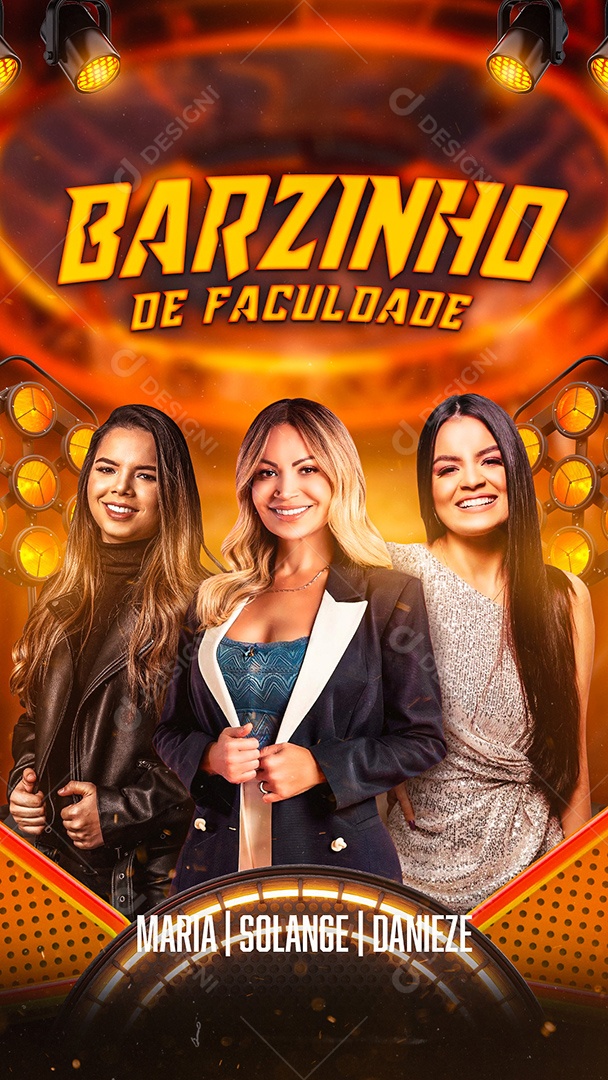 Story Barzinho De Faculdade Flyer Maria Solange Danieze Social Media PSD Editável