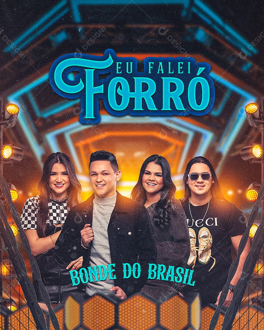 Eu Falei Forró Flyer Bonde Do Brasil Social Media PSD Editável