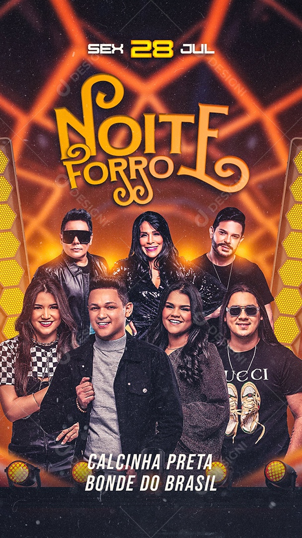 Story Noite Forró Flyer Calcinha Preta Bonde Do Brasil Social Media PSD Editável