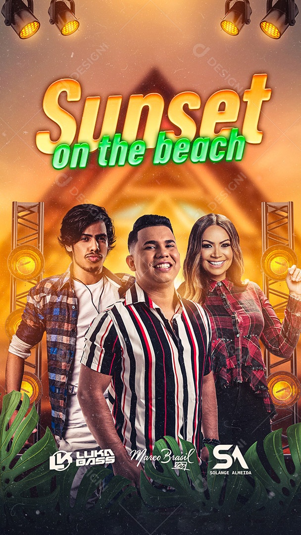 Story Sunset On The Beach Luka Bass Solange Almeida Social Media PSD Editável