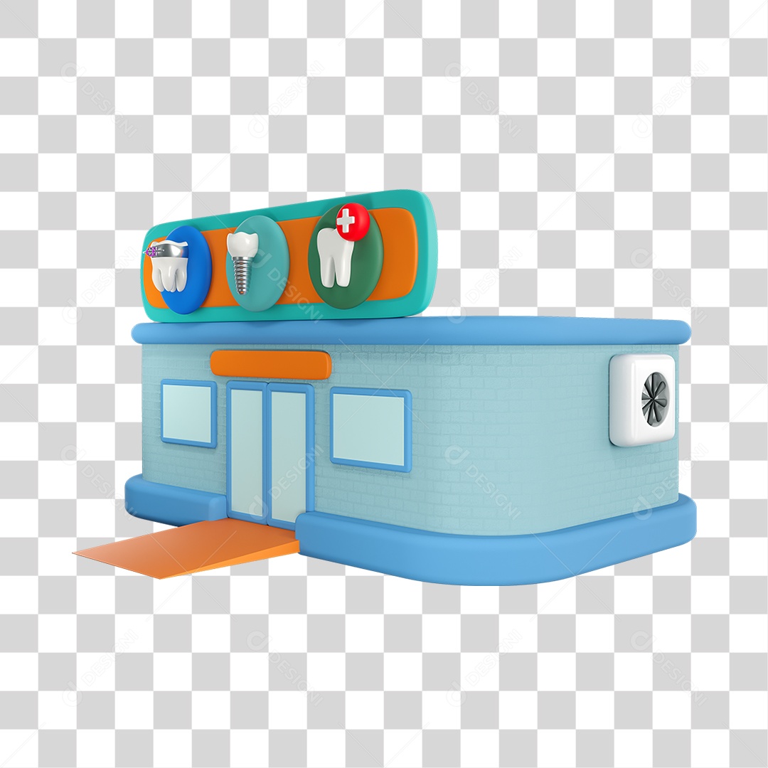 Elemento 3D Laboratório Odontológico Para Composição PNG Transparente
