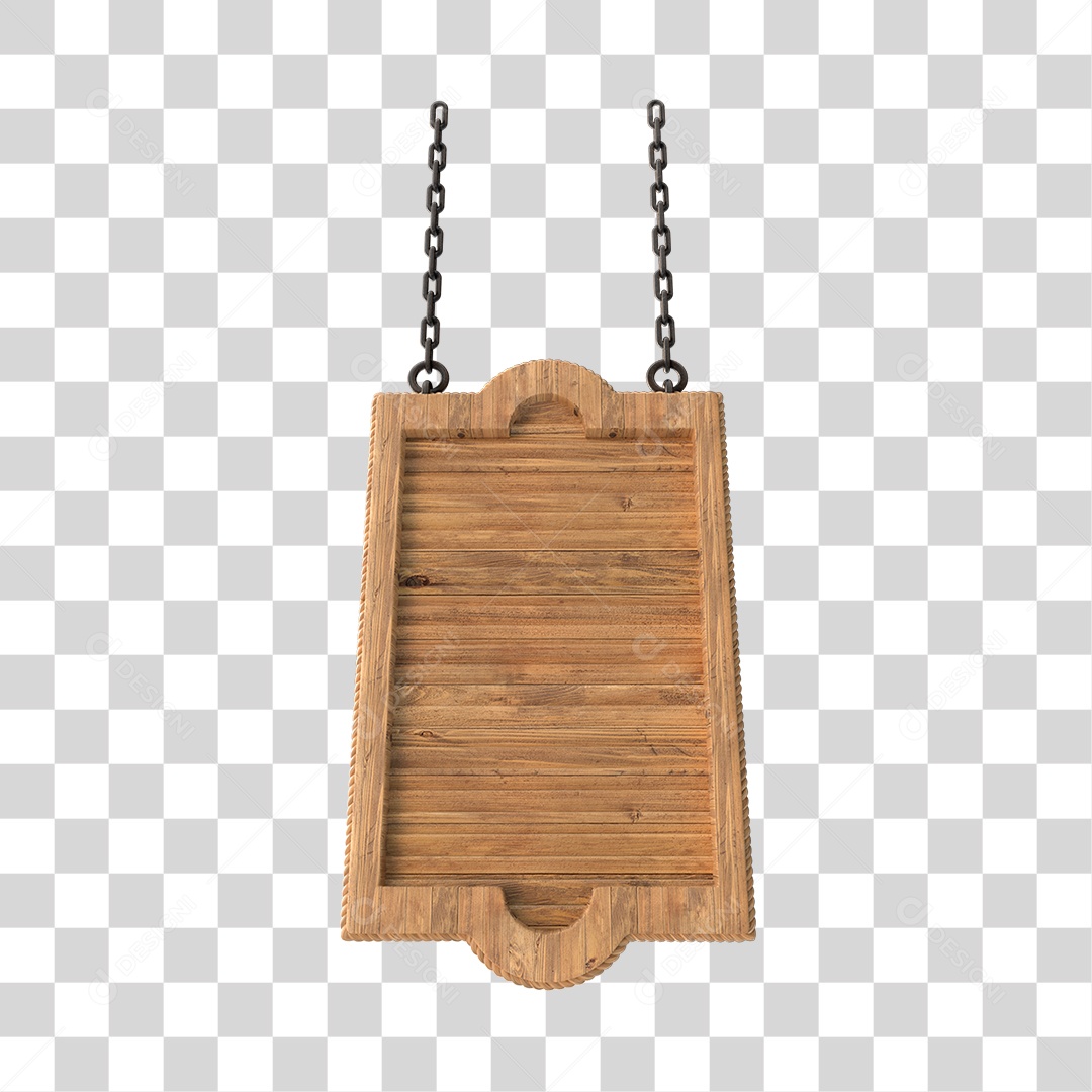 Placa De Madeira Elemento 3D Para Composição PNG Transparente