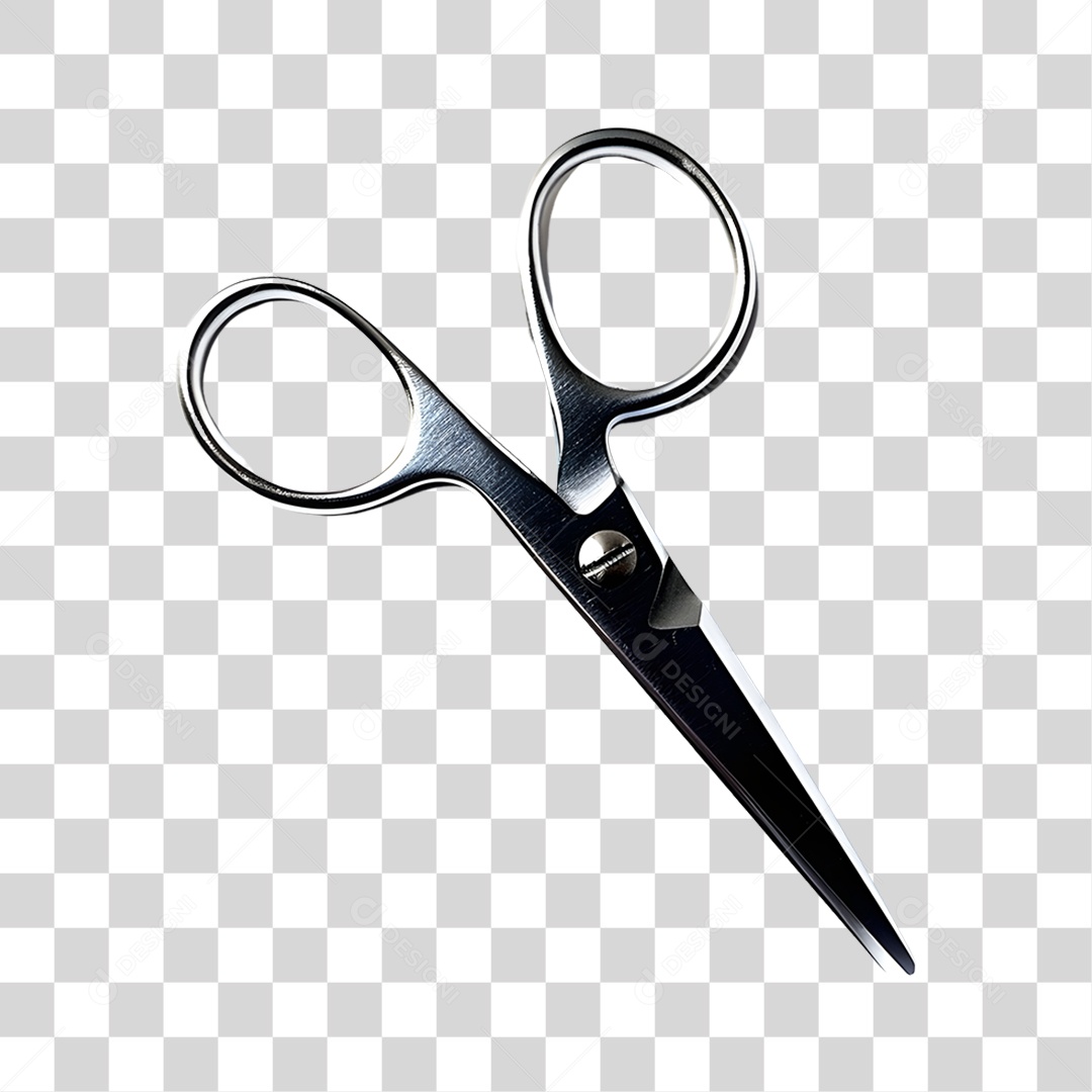 Objeto 3D Tesoura Salão Barbeiro Para Composição PNG Transparente